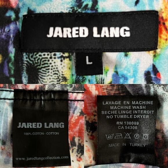 Jared Lang Button Down Shirt Tropical Fish Large Vacation - Picture 8 of 11